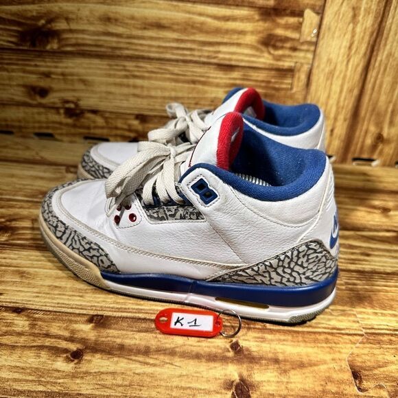 Nike Air Jordan 3 Retro OG BG True Blue Size 4Y 854261-106 GS 2016 - Picture 1 of 6
